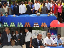 Haïti - Économie : Laurent Lamothe visite la manufacture nationale de peinture MATPAR