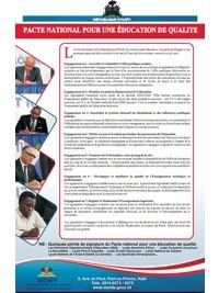 Haïti - Politique : Le Pacte national d’éducation, la réponse durable aux problèmes ?