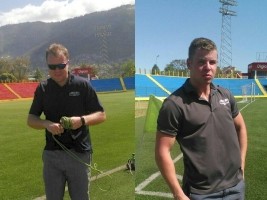 Haïti - Football : Inspection de la pelouse du Stade Sylvio Cator