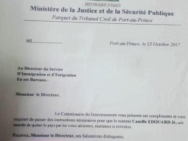 Haïti - FLASH : Deux anciens ministres sous Privert, interdit de quitter le territoire