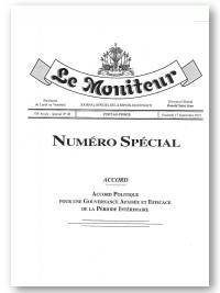 Haïti - FLASH : L’accord politique du P.M. publié dans le journal officiel (texte intégral)
