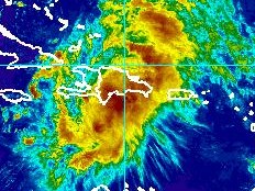 Haïti - Emily : Situation à 13:00, la route de Mirebalais-Savanette est coupée...
