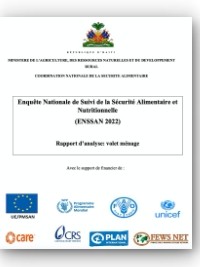 Haïti - Agriculture : Enquête Nationale de suivi sur la Sécurité Alimentaire et Nutritionnelle (volet ménage 2022)
