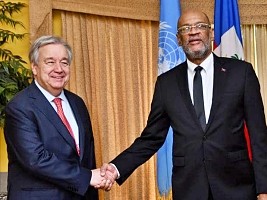 Haïti - Politique : Le Premier Ministre, Henry, s’est entretenu avec le Secrétaire Général  de l’ONU