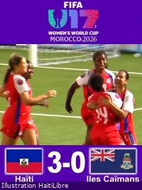 Haïti - Qualif. U-17 Mondial 2026 : 3ème victoire, nos Grenadières dominent les îles Caïmans [3-0]