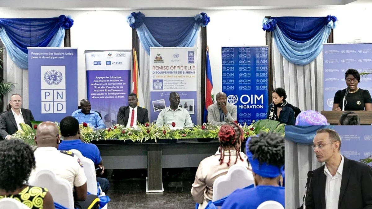 Donation of office equipment and solar power systems