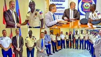 Haïti - Coopération : Séance de travail entre le nouvel Ambassadeur du Canada et la PNH 